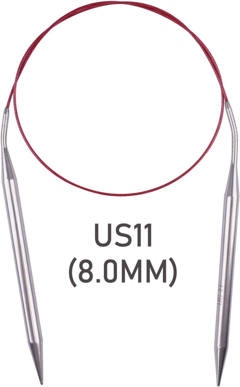 BsHooker Circular Knitting Needles 32inches/80cm,Size US 11(8mm) Stainless Steel Round Knitting Needles for Handmade Knitting DIY - Image 2